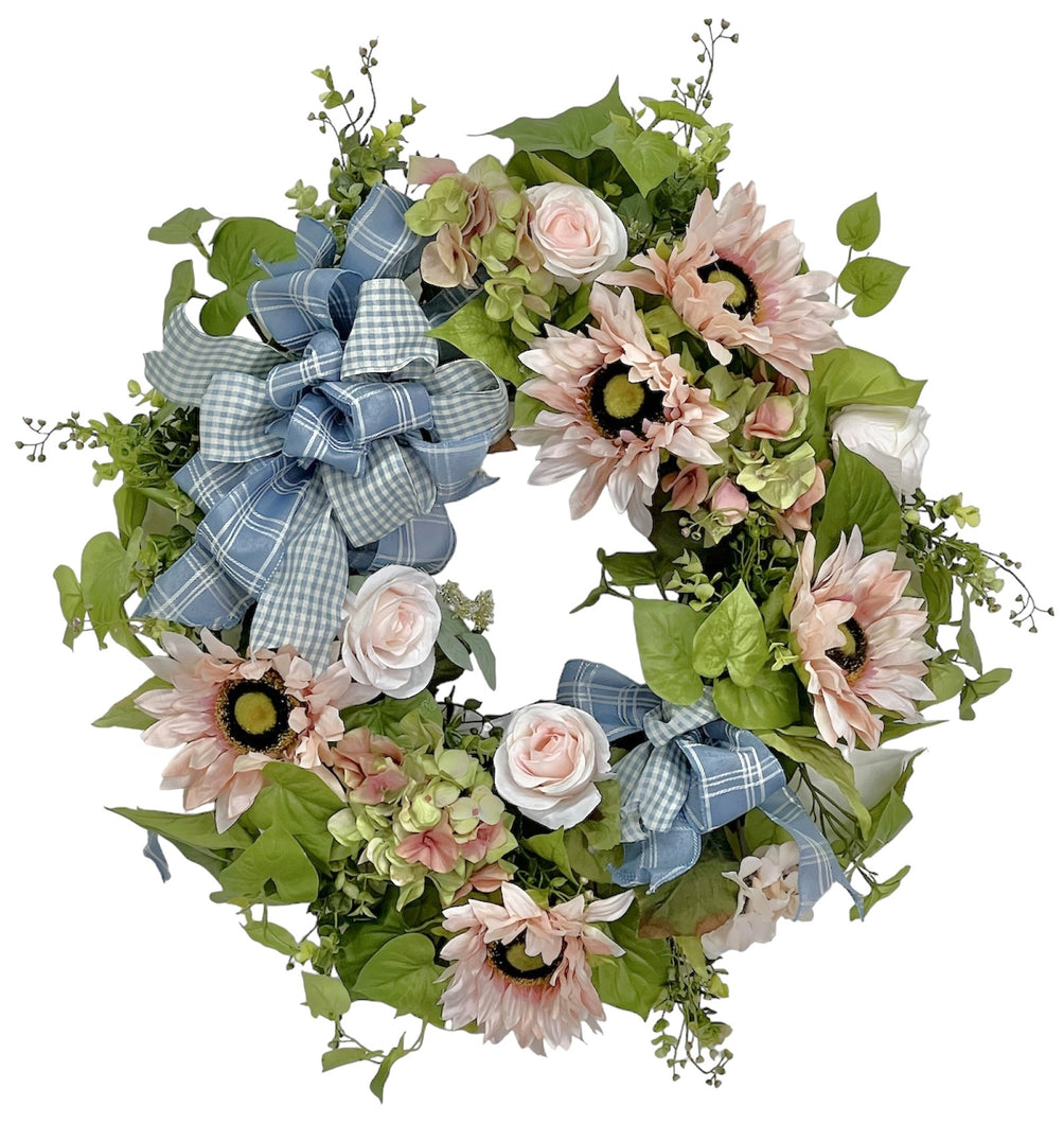 Pink Sunflower Wreath/ENG379