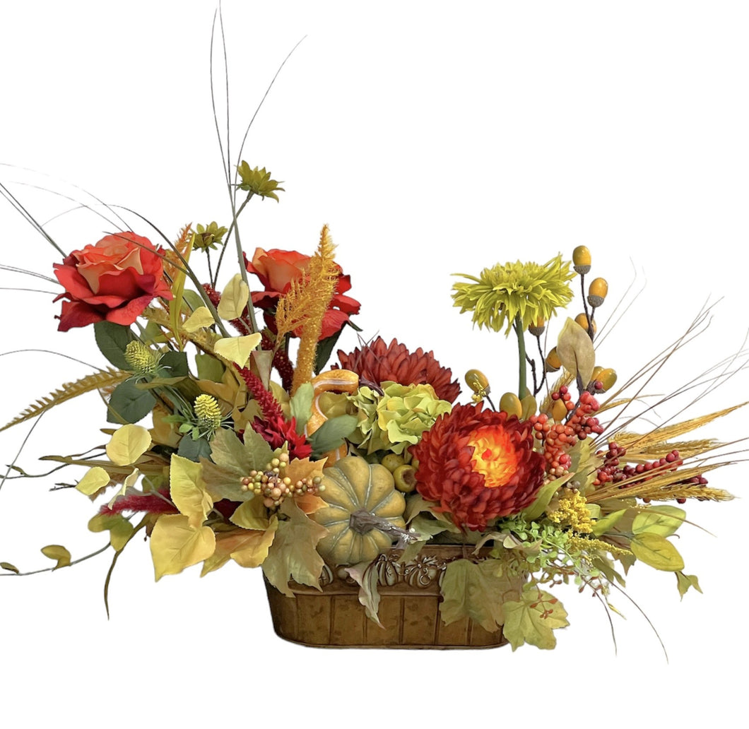 Rust, Orange and Green Fall Arrangement/ FAA05