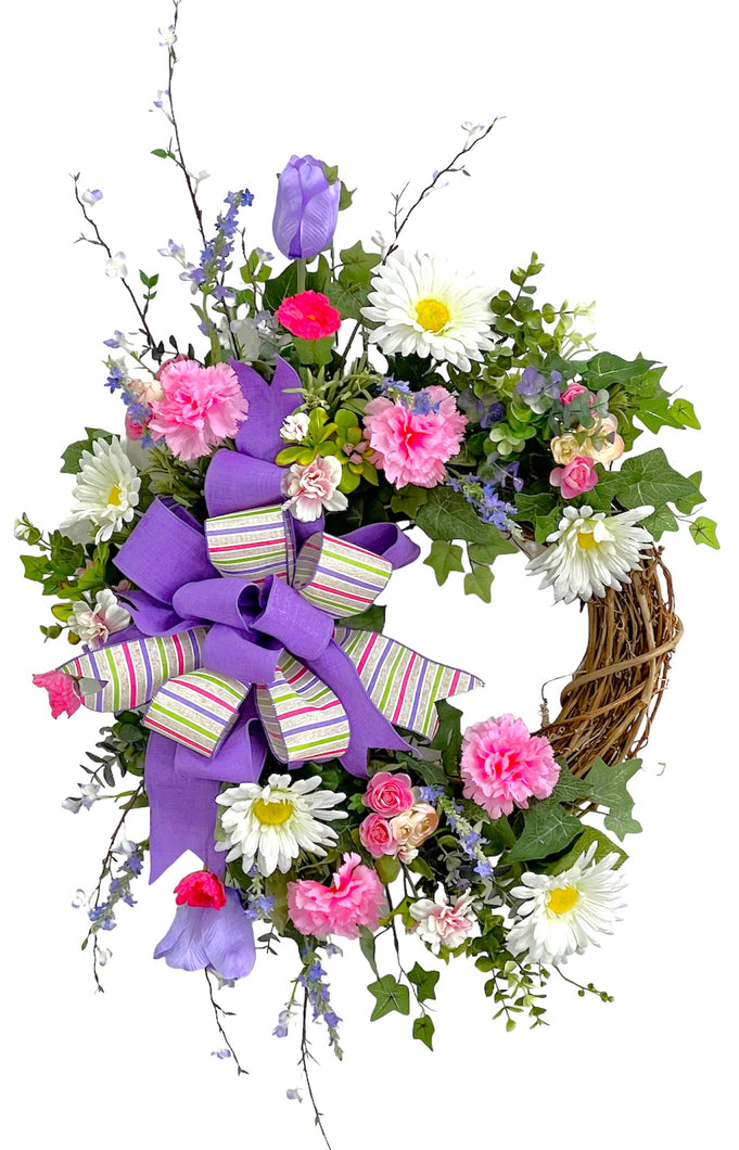 Touch of Purple Spring Wreath/VAL112