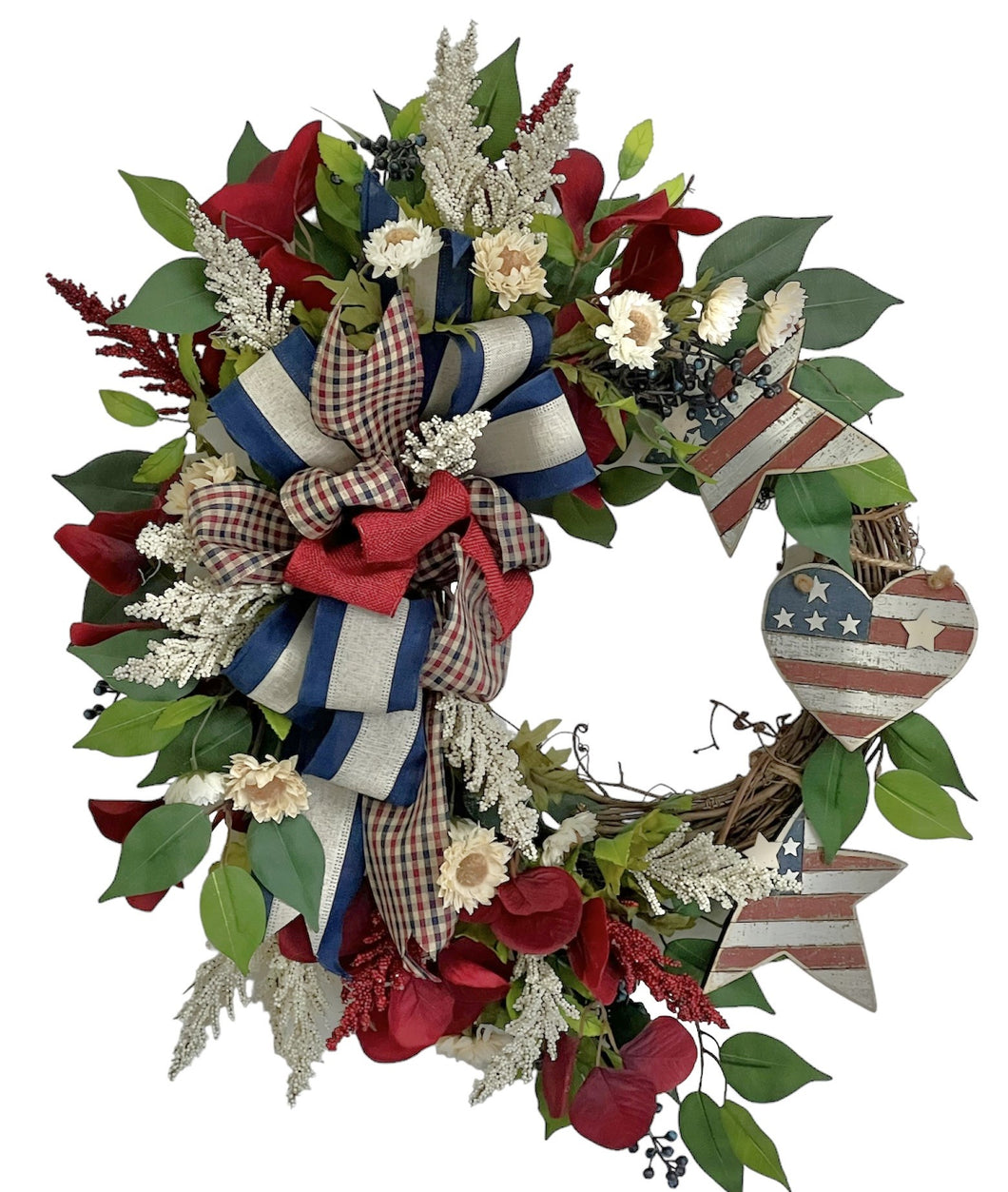 Americana Wreath  With Assorted Wood Plaques/AMC67