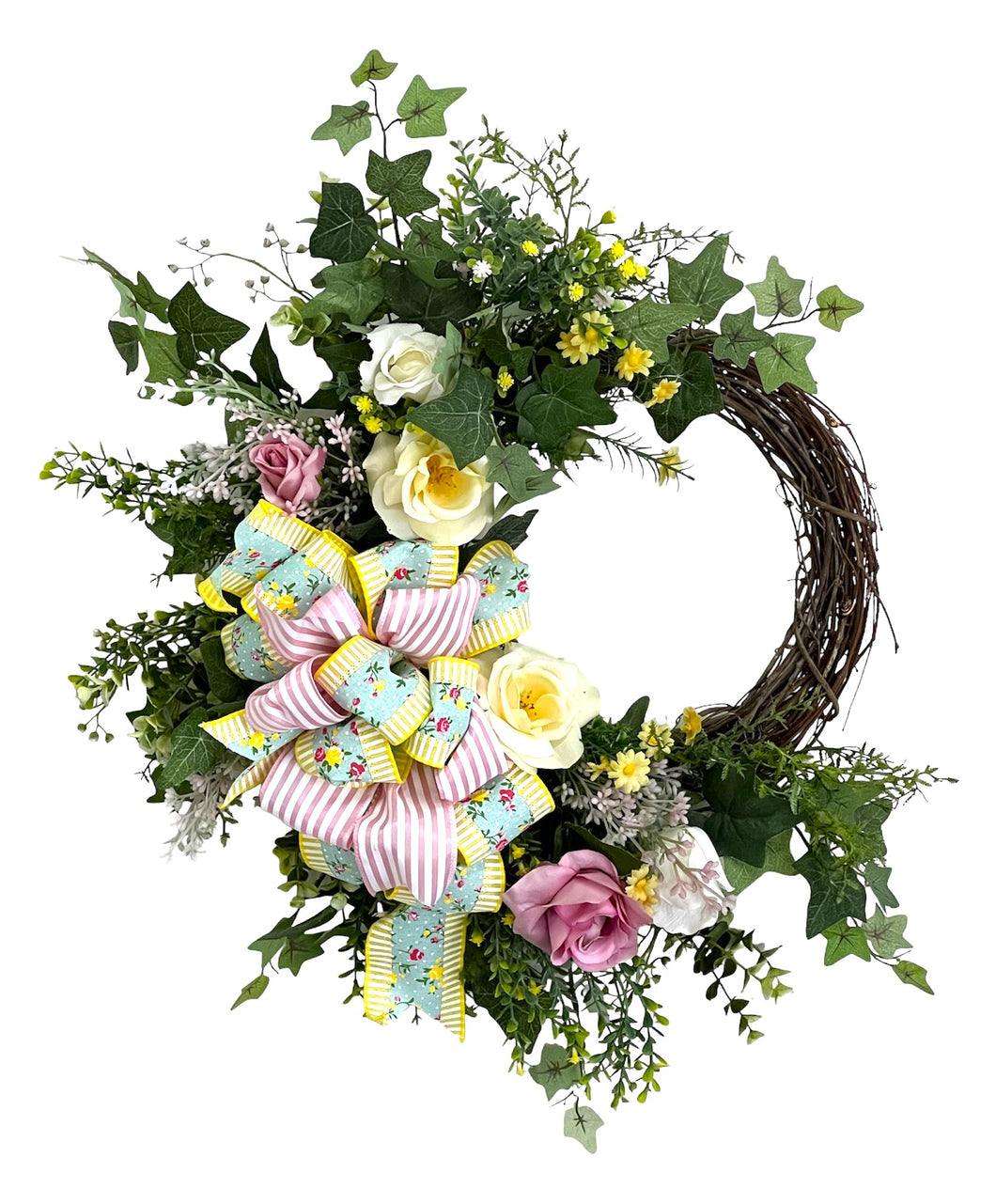 Pink and Yellow Everyday Wreath/ENG295