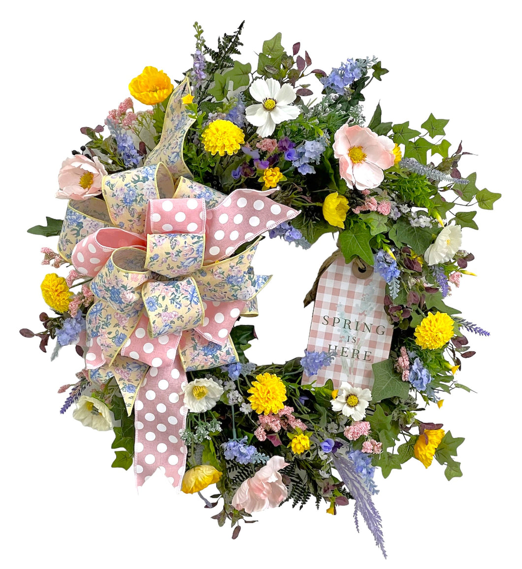 Spring Is Here Wildflower Wreath/ENG381