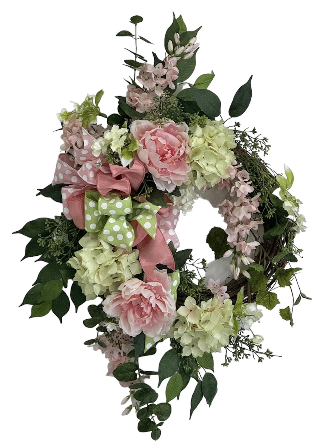 Pink and Green Spring Wreath/ENG385