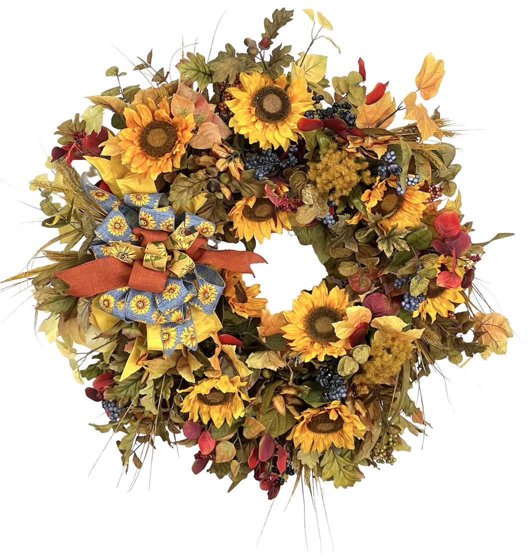 Sunflower Medley Wreath/HARV214