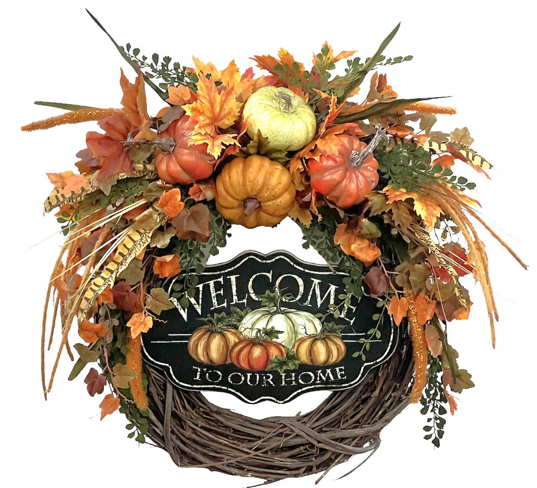 Fall Pumpkin Wreath/HARV280