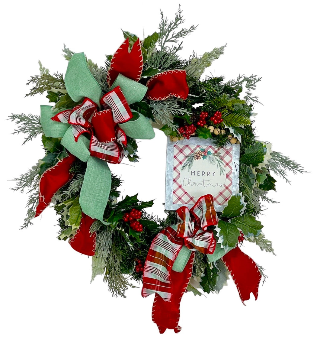 Merry Little Christmas Wreath/HOL183