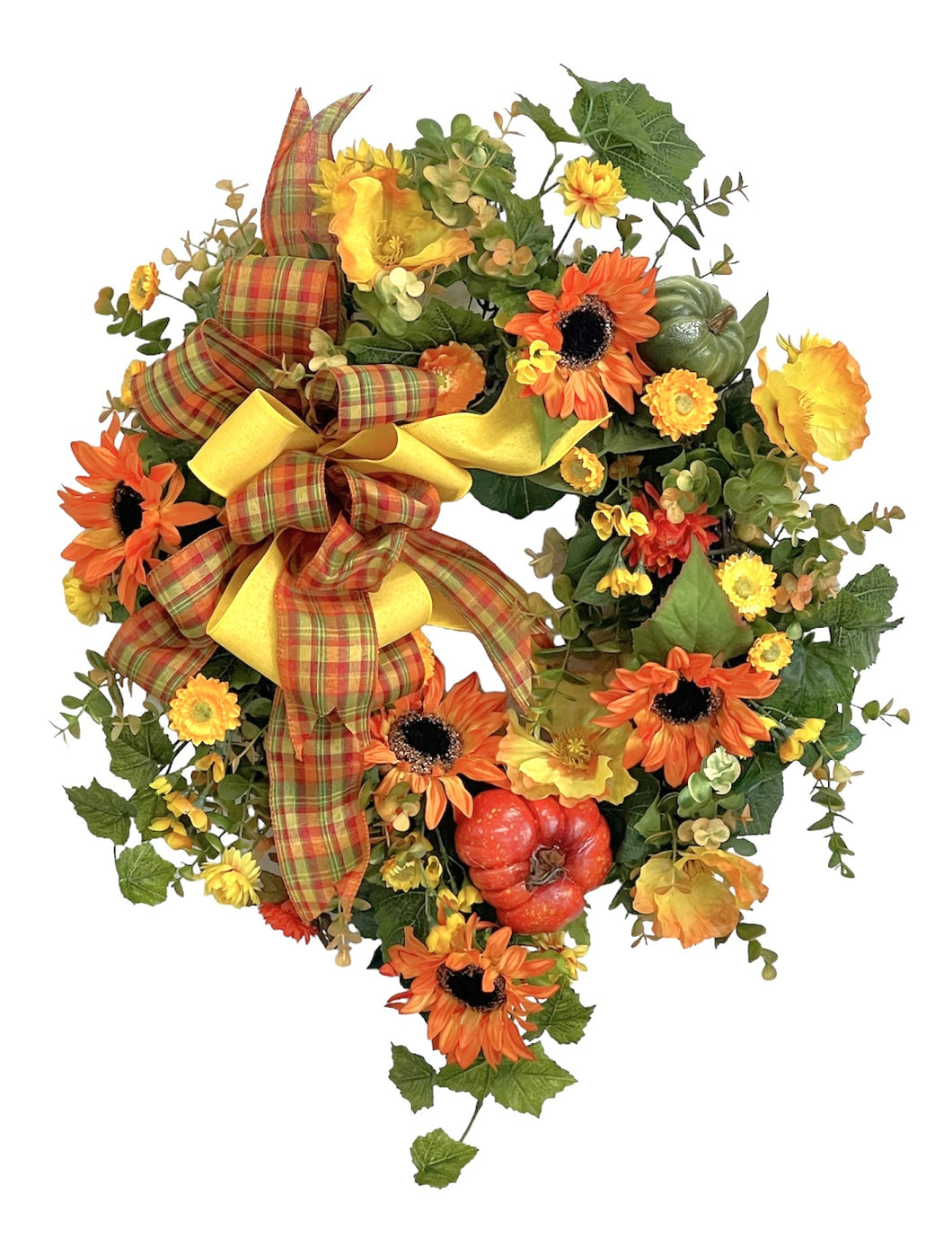Orange Sunflower Summer/ Early Fall Wreath/IS40