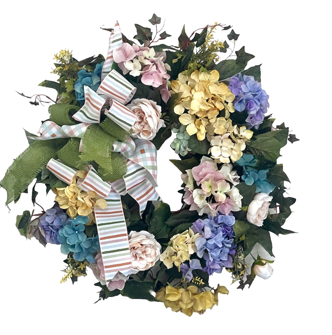 Pastel Hydrangea Wreath/ROM40