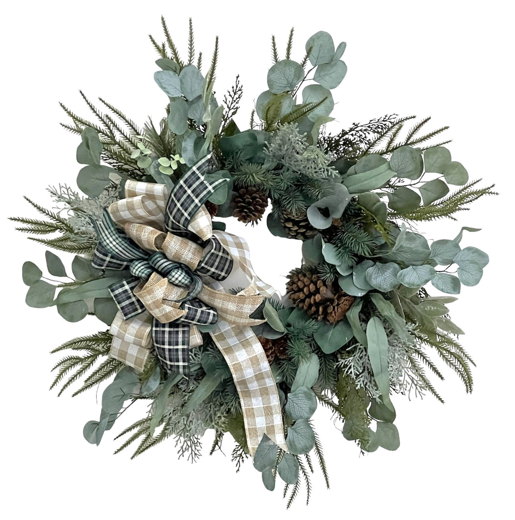 Pine and Eucalyptus Winter Wreath/TRANS176