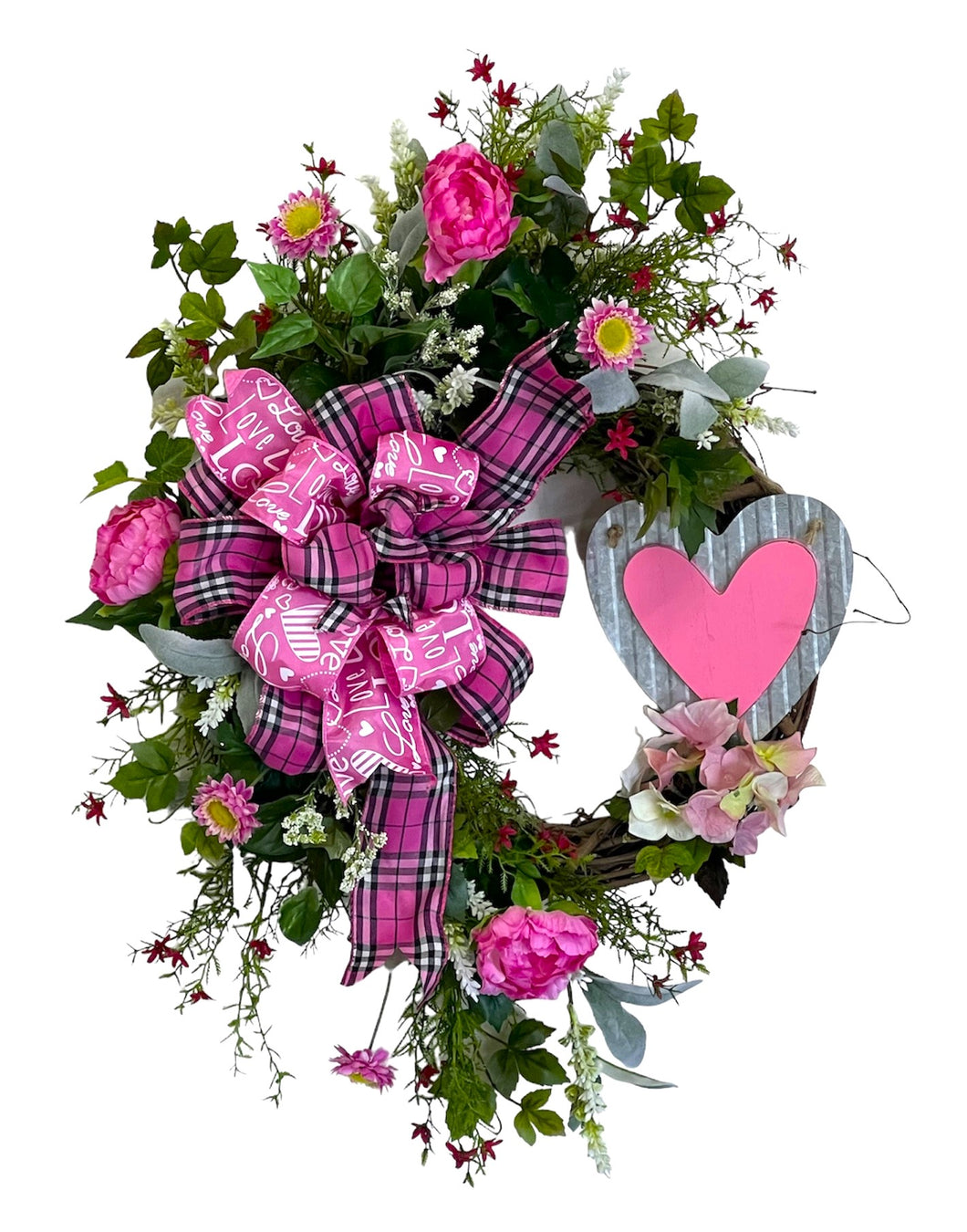 Pink Tin Valentine's Wreath/VAL115
