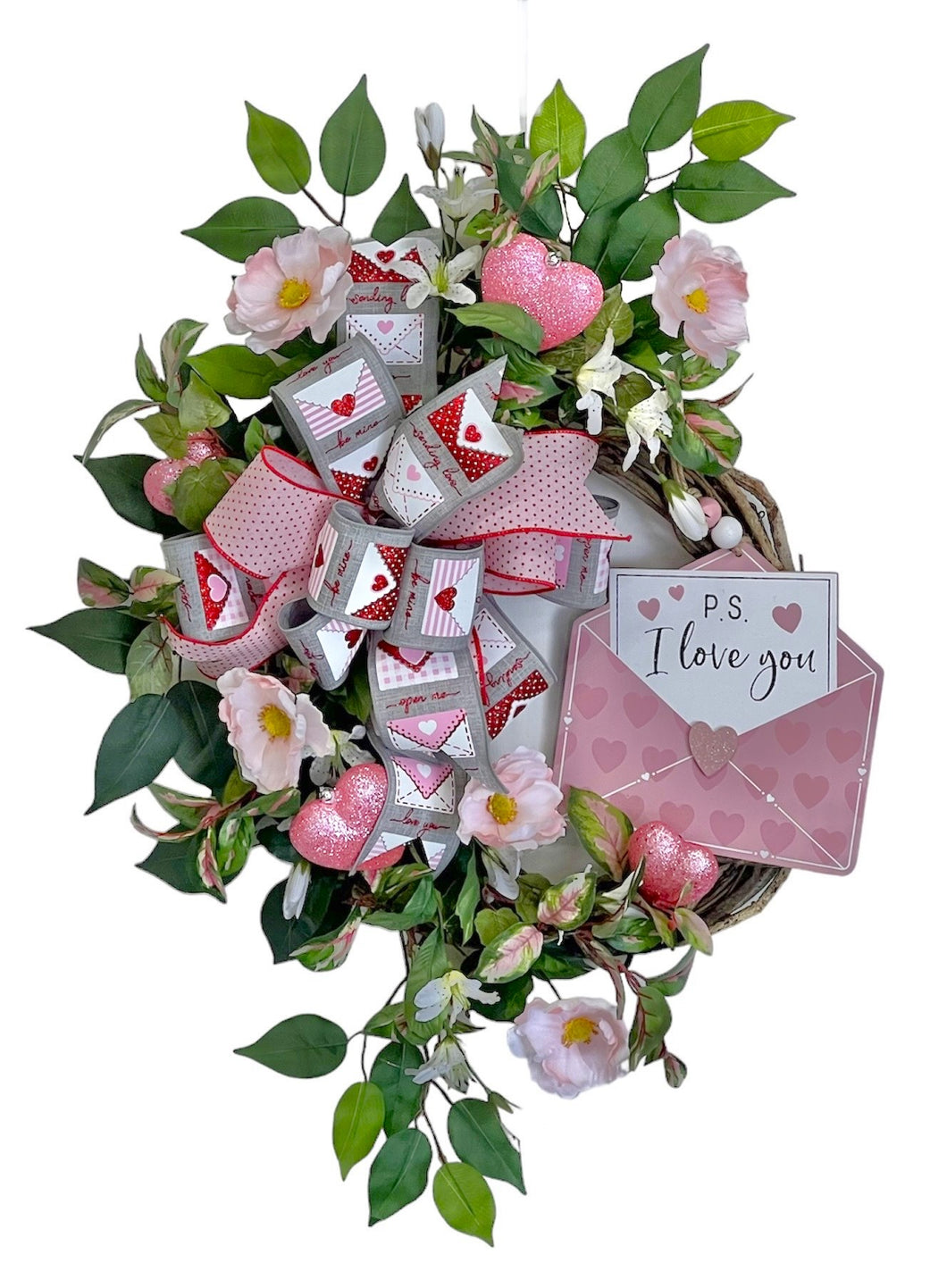 Soft Pink P.S. I Love You Wreath/VAL116