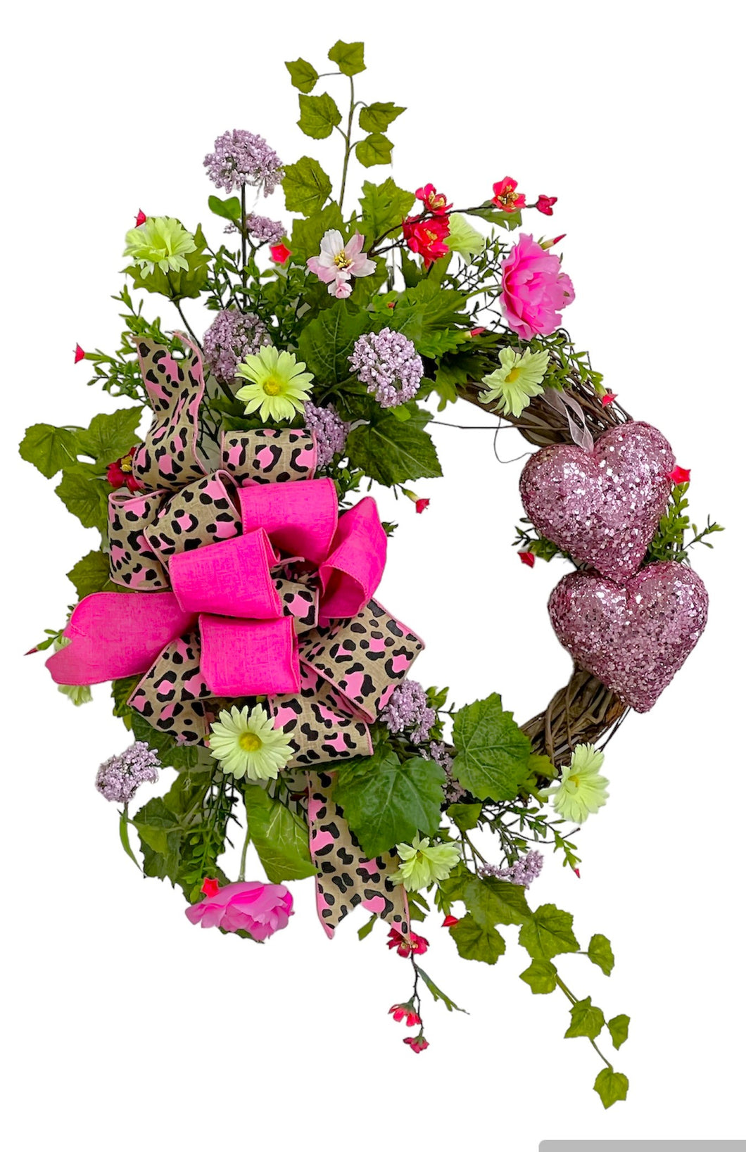 Pink Leopard Valentine's Wreath/VAL97