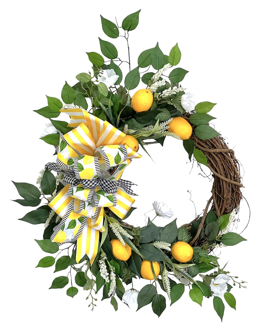 Lemon and Poppy Wreath/VER192