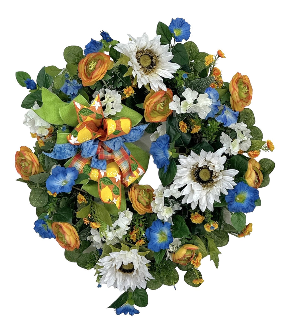 Sunny Blooms Summer Wreath/VER216