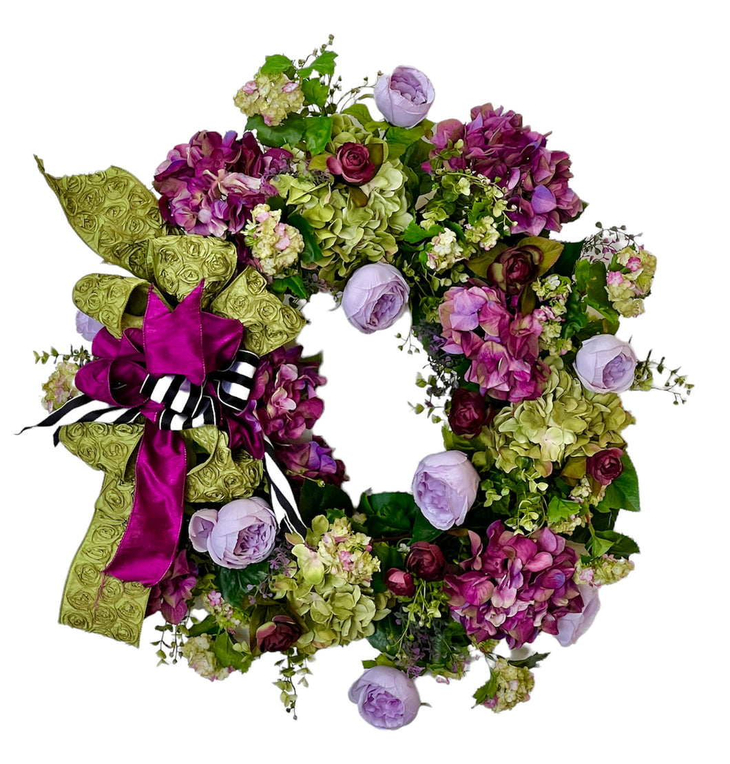 Purple, Lavender, Green Everyday Wreath/ROM53