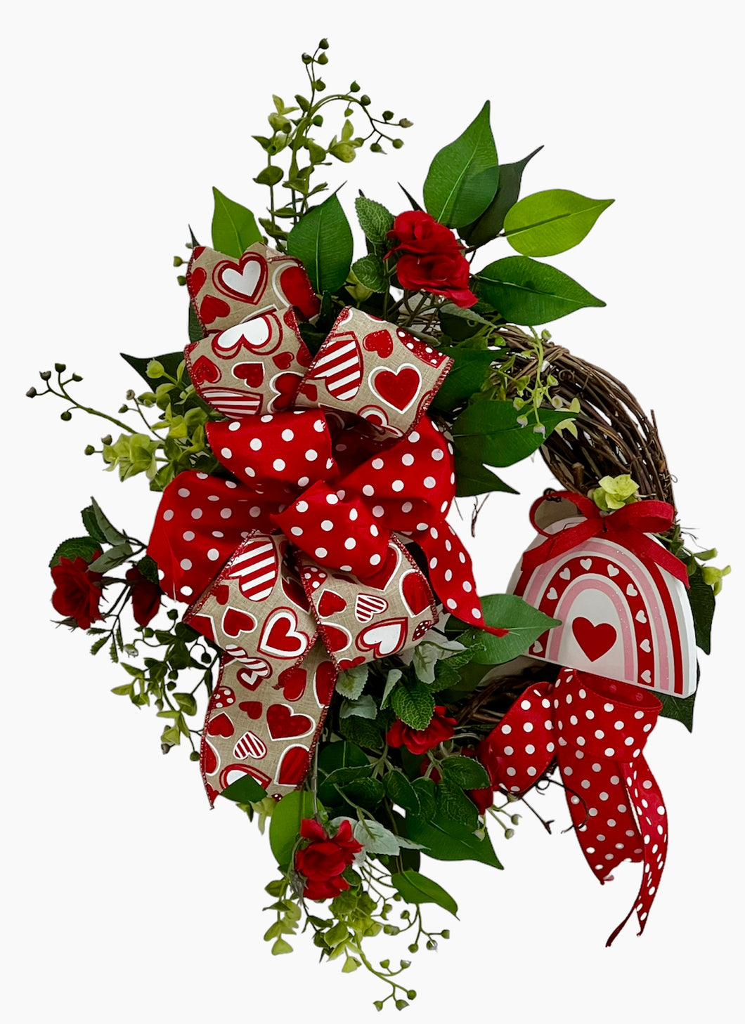 Rainbow Heart Valentine's Day Wreath/Val88