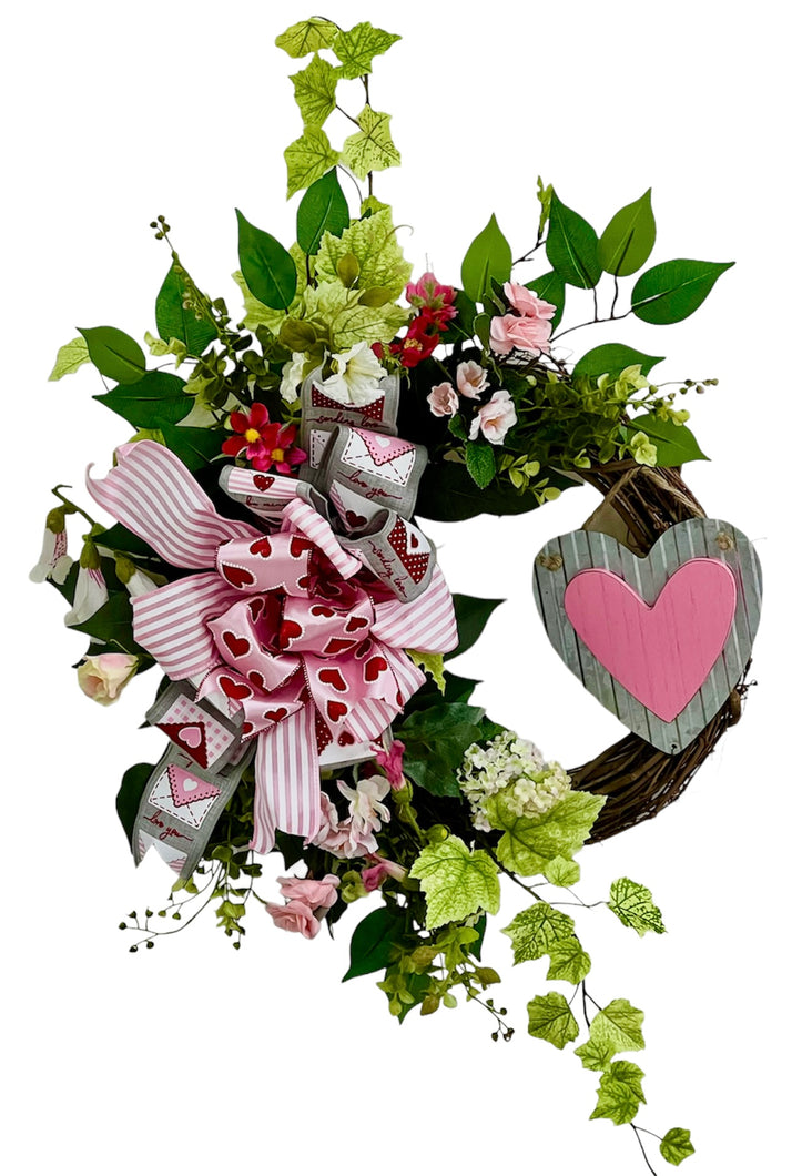Pink Heart Valentine's Day Wreath/Val95
