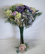 Lavender and Cream Silk Floral Bridal Bouquet/BB06 - April's Garden Wreath