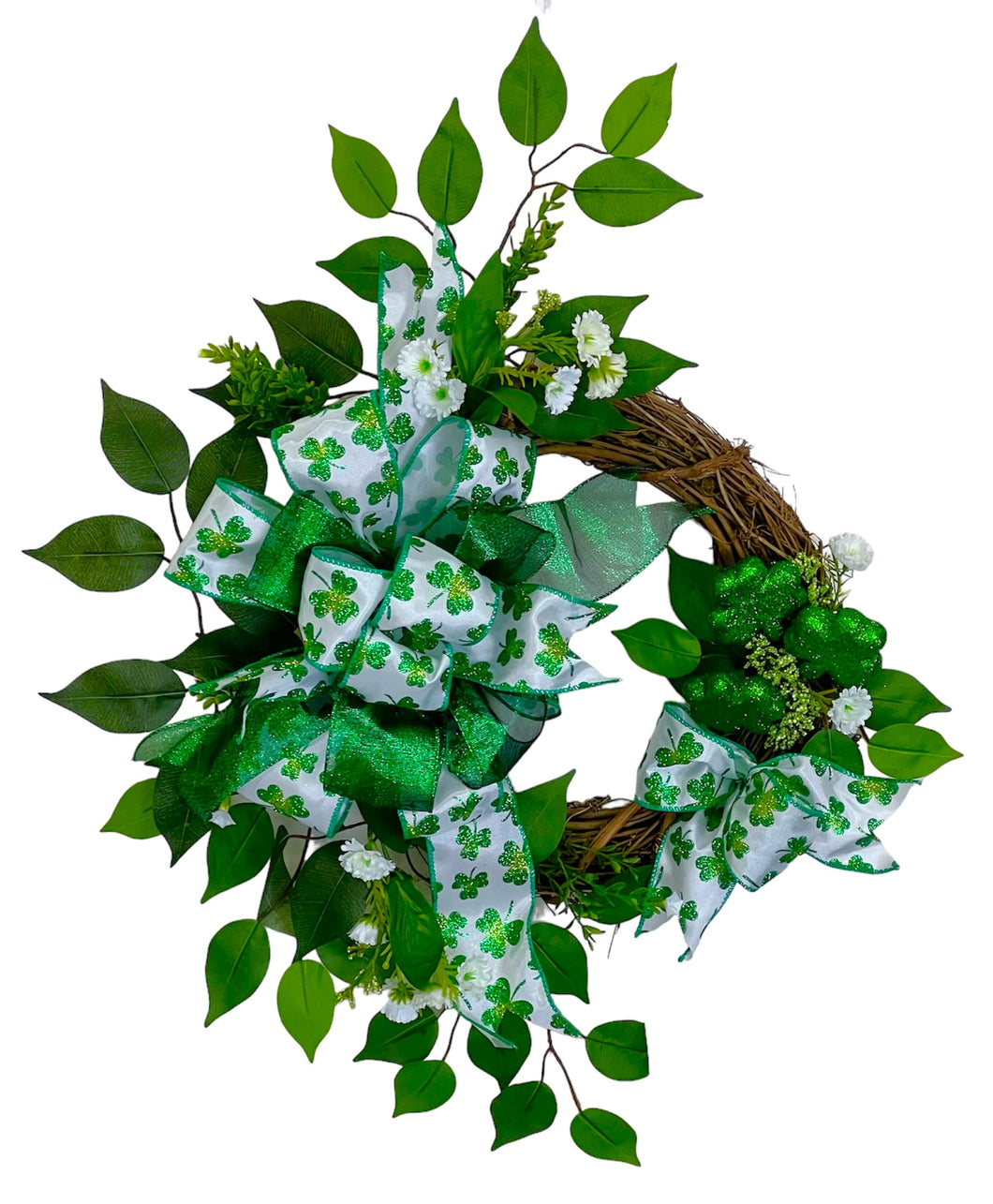 Green Shamrock St. Patrick's Day Wreath/ENG326