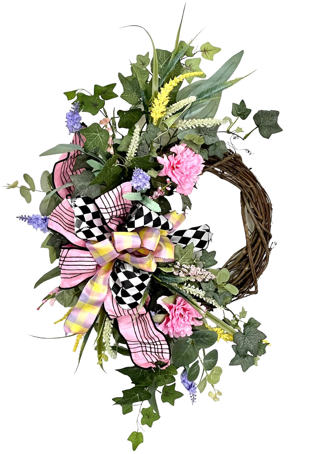 Pink, Yellow, Lavender Spring Wreath/ENG336