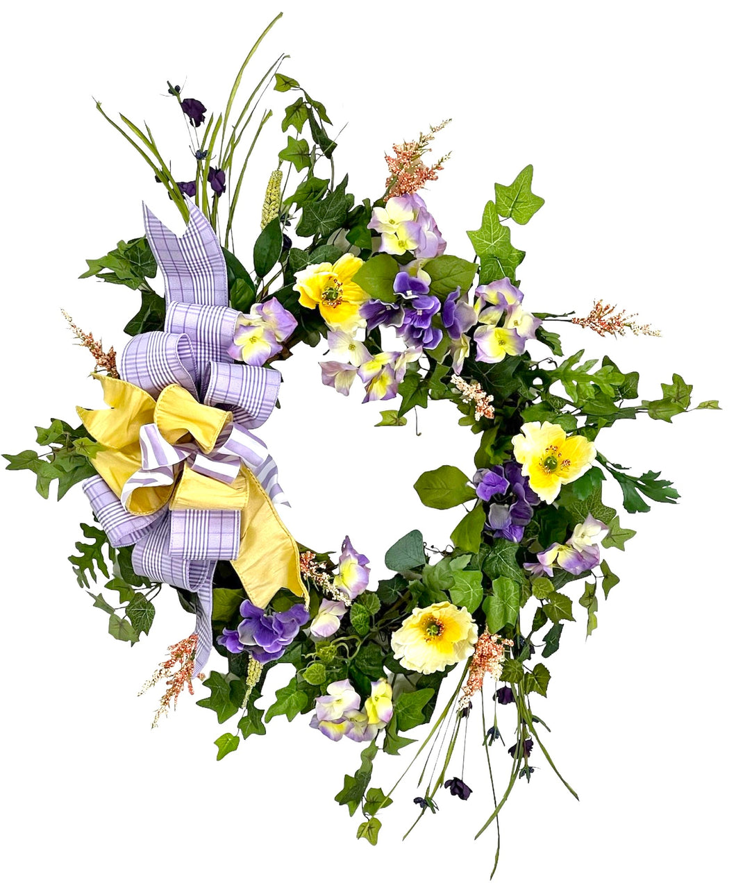 Yellow and Lavender Everyday Wreath/ENG352