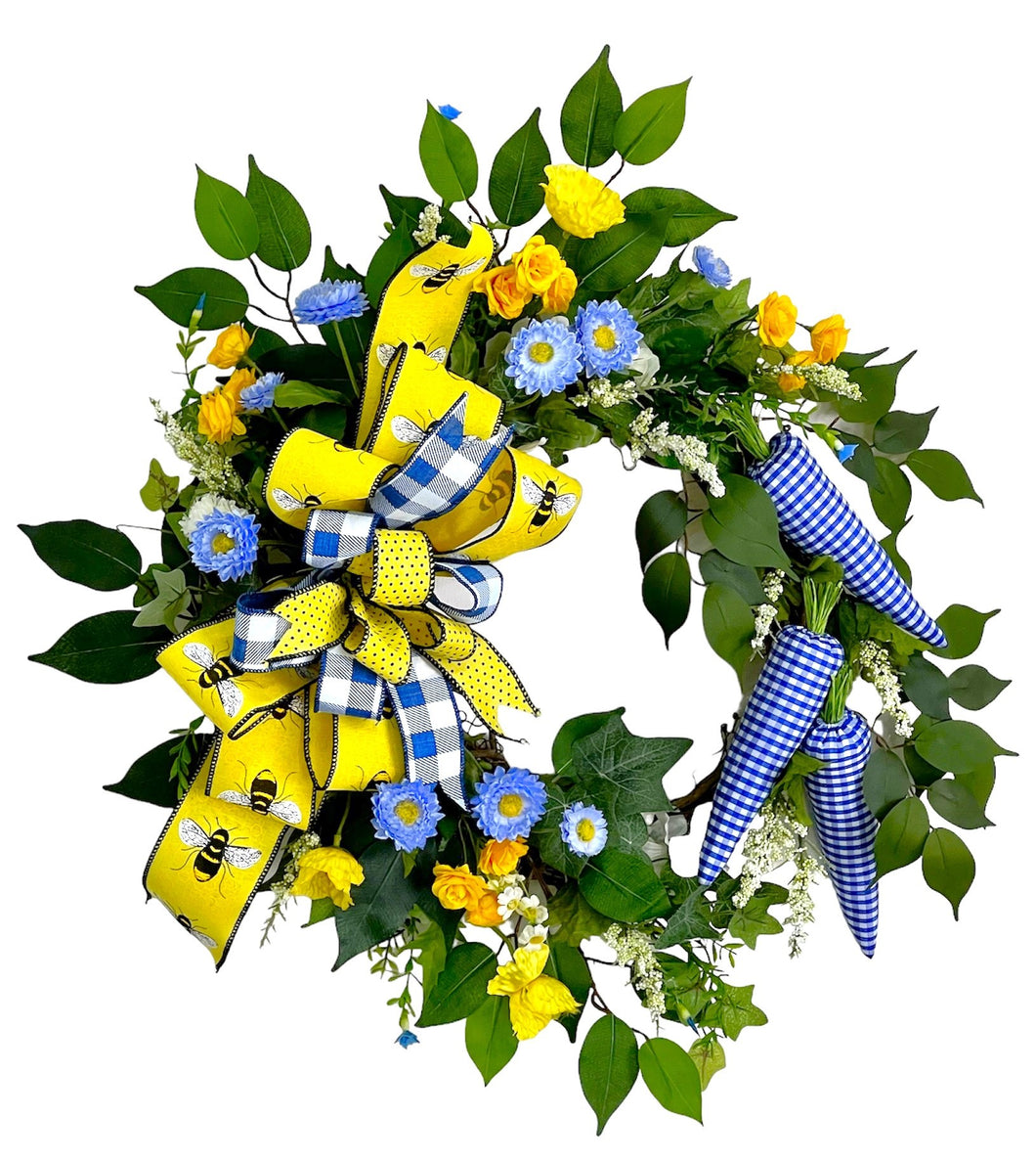 Blue and Yellow Spring Wreath/ENG356