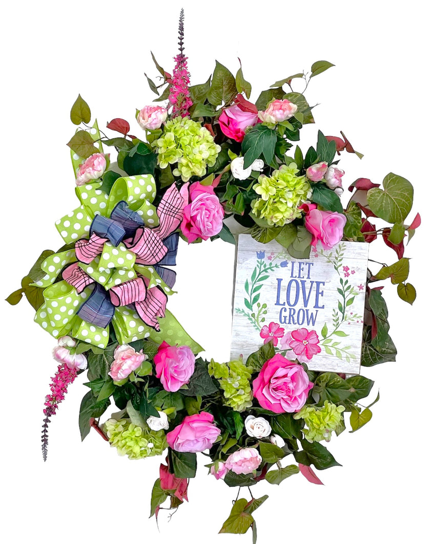 Let Love Grow Spring Wreath/ENG368