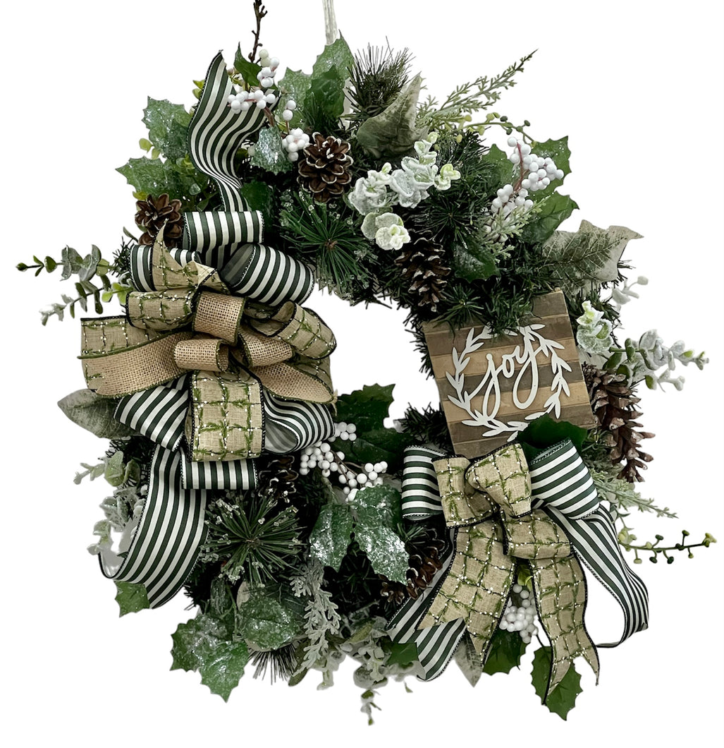 Joy Transitional Winter Wreath/TRANS154