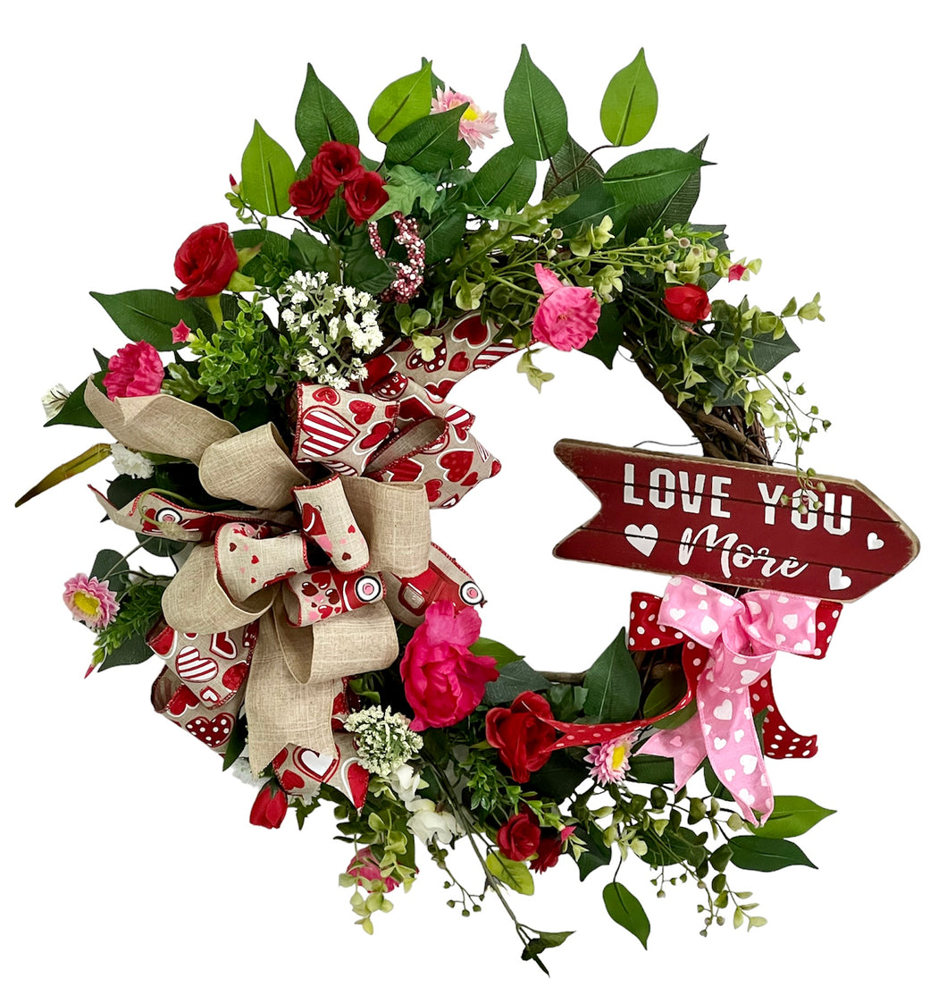 Love you More Valentine Wreath/Val86