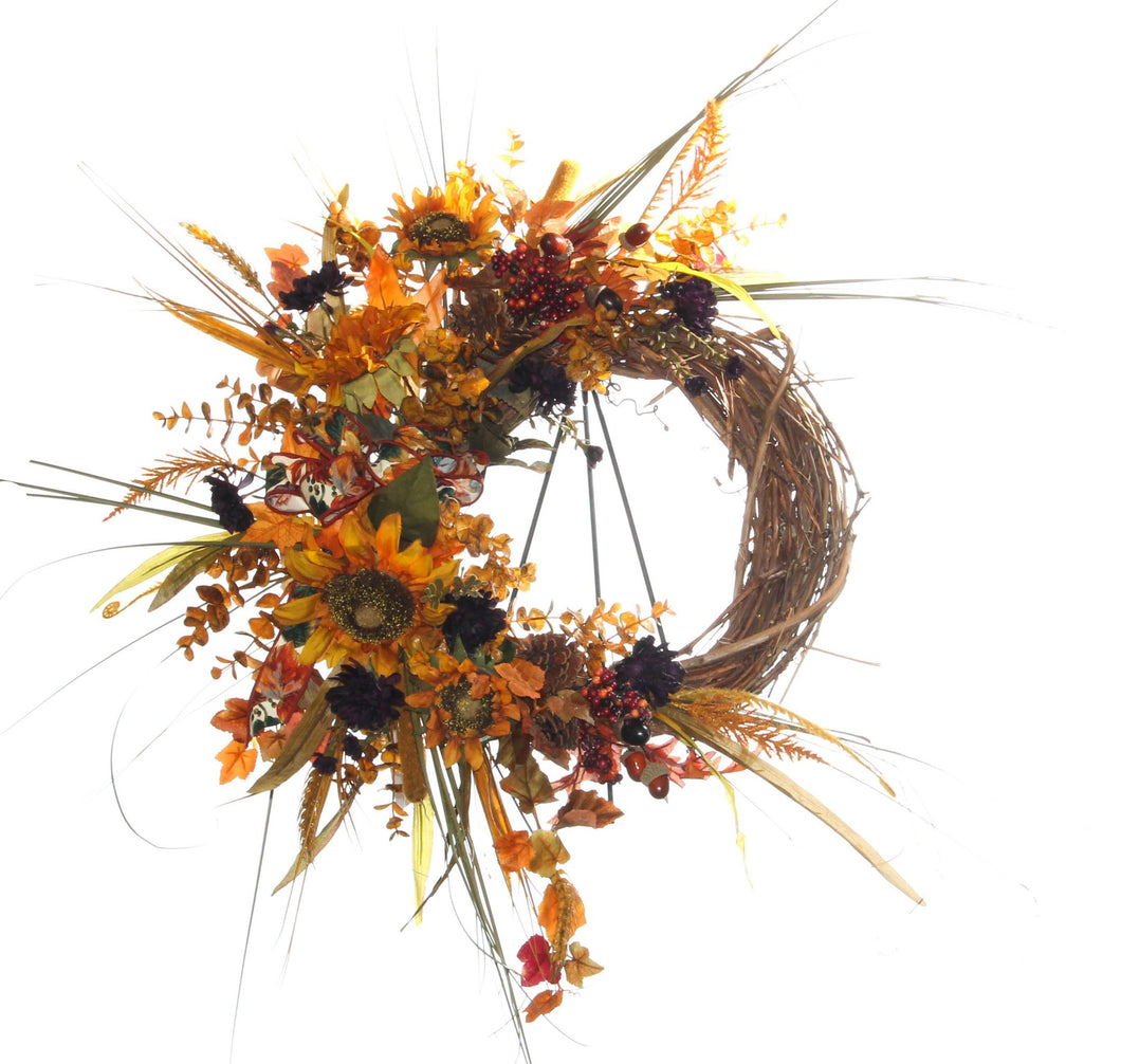 Fall Harvest Wreath/HARV46 - April's Garden