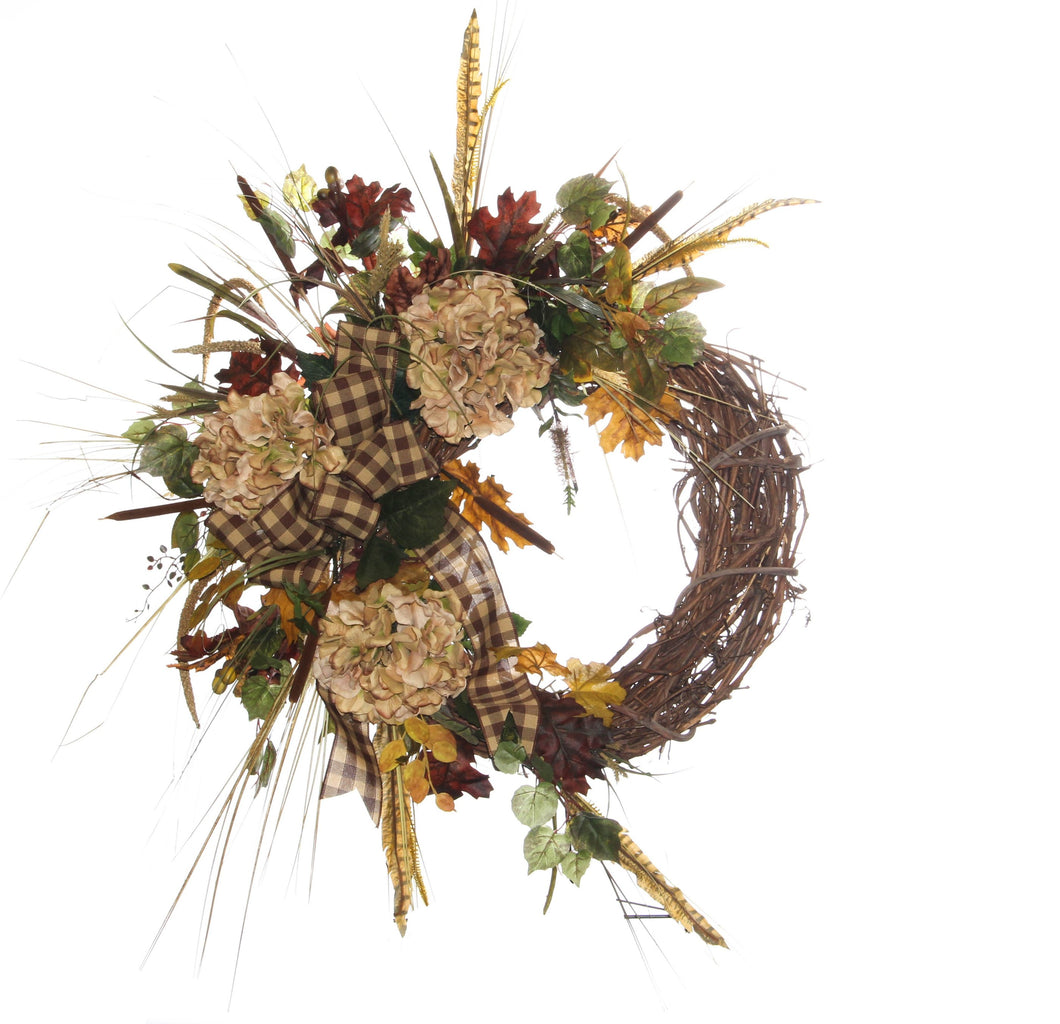 Crescent Fall Harvest Wreath/HARV25 - April's Garden